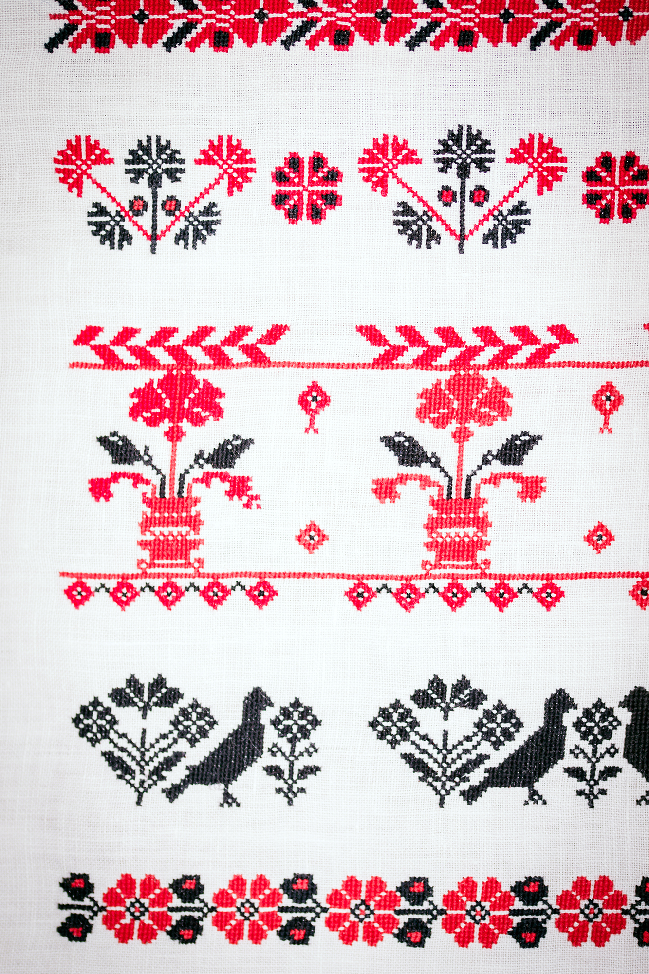 Embroidery from the sample book of the Ukrainian, Lemko, and Huculi embroideries.